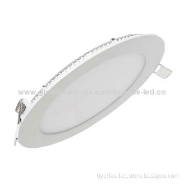 6w LED ceiling light, ultra-thin round panel shape, 100-240V AC, CRI>80, 3-year warranty